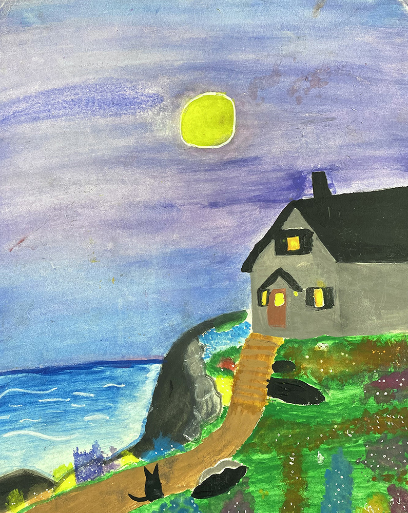 Jaylah Valdez age 11 Italy at Night Acrylic and Watercolor