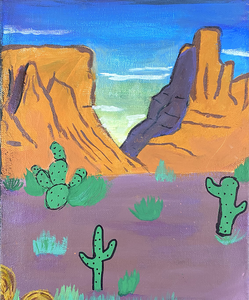 Kasima Frias age 10 Arizona Acrylic